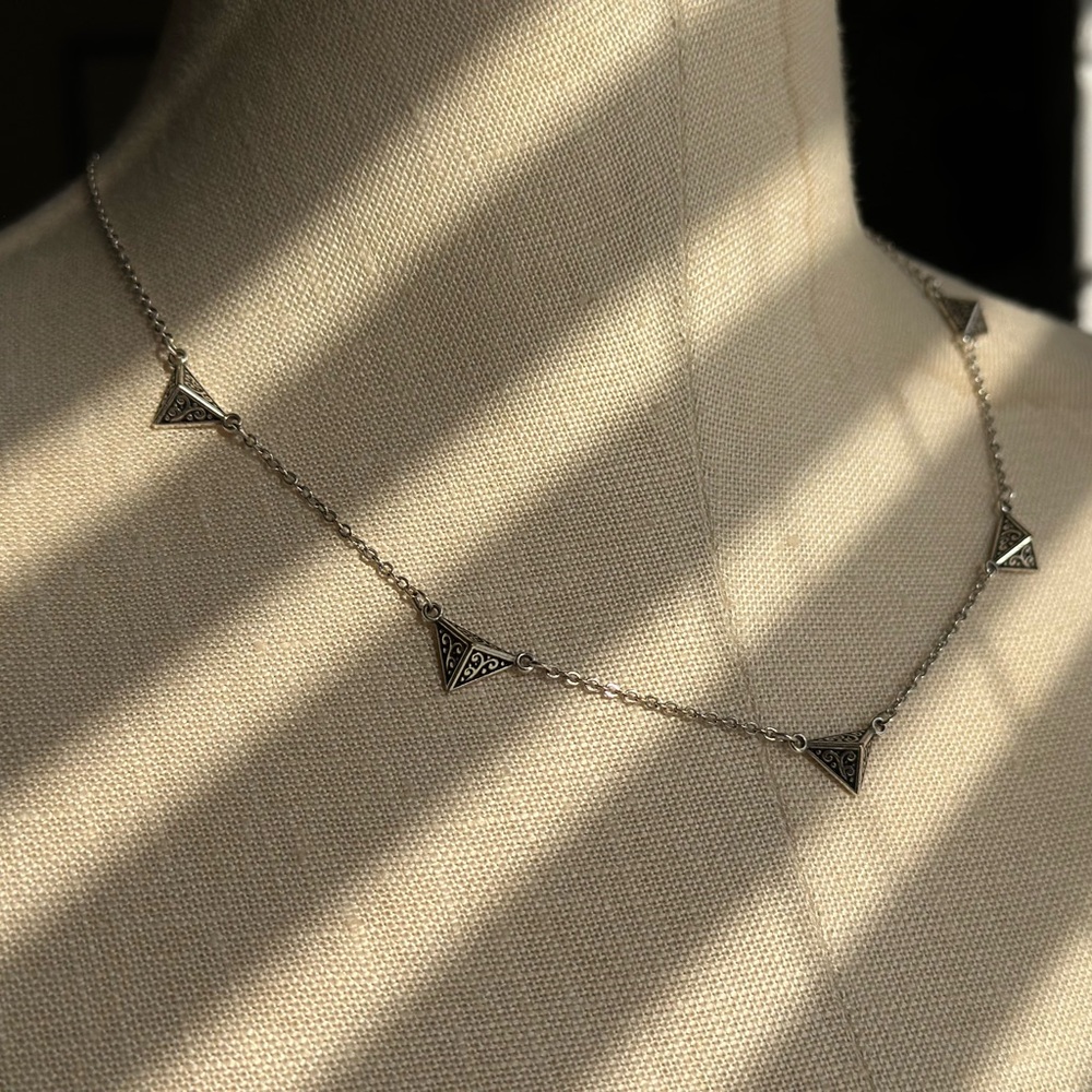 Brighton Silver Triangle Pendant Necklace